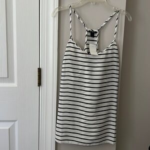 J Crew, Size 0, Black and White Stripped Tank